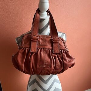 Cole Haan Leather Shoulder Bag in Warm Brown